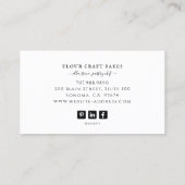 Cake Bakker Bakkerij Gebak Chef Catering Visitekaartje (Achterkant)