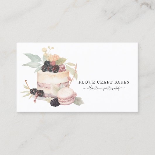Cake Bakker Bakkerij Gebak Chef Catering Visitekaartje (Voorkant)