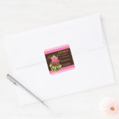 Cake Bakkerij Business Box Seals Vierkante Sticker (Envelop)
