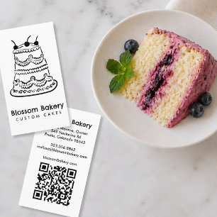 Cake Bakkerij Dessert Catering Aangepaste QR Handg Visitekaartje