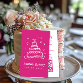 Cake Bakkerij Dessert Catering AANGEPASTE QR Handg Visitekaartje