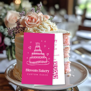 Cake Bakkerij Dessert Catering AANGEPASTE QR Handg Visitekaartje