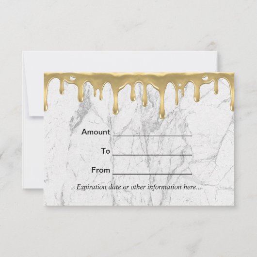 Cake Bakkerij Goud Drip Icing Gebak Chef Marmer (Achterkant)