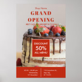 Cake Bakkerij Kleine Bedrijf Grote Opening Flyer Poster (Voorkant)