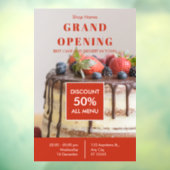 Cake Bakkerij Kleine Bedrijf Grote Opening Raamsticker (Vel 3)