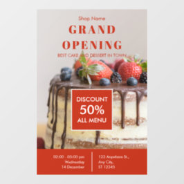 Cake Bakkerij Kleine Bedrijf Grote Opening Raamsticker