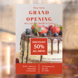 Cake Bakkerij Kleine Bedrijf Grote Opening Raamsticker