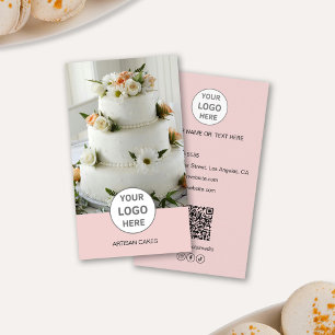 Cake Bakkerij Logo Foto Roze Visitekaartje