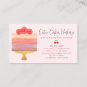 Cake Bakkerij Roze Koraal Sprinkles Pastry Chef Ch Klantenkaartje (Achterkant)