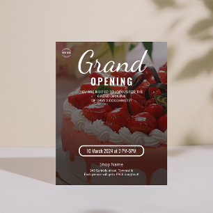 Cake Bakkerij Winkel Zakelijk Grote Opening Flyer