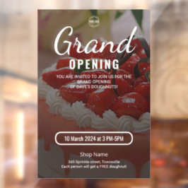 Cake Bakkerij Winkel Zakelijk Grote Opening Raamsticker