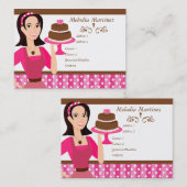 Cake Beauty met Roos Visitekaartje (Voorkant / Achterkant)