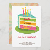 Cake Birthday Party Invitations Kaart (Voorkant / Achterkant)