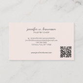 Cake Bloem Bakkerij Script Patisserie qr code Visitekaartje (Achterkant)