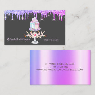 Cake Bloemen Drips Bakkerij Visitekaartje