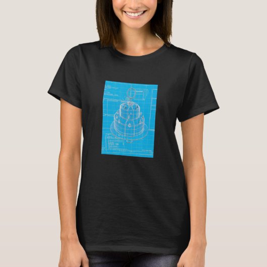 Cake Blueprint Cake Baking Cake 2 T-shirt (Voorkant)