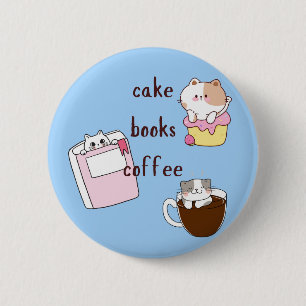 Cake Boeken Koffie Ronde Button 5,7 Cm