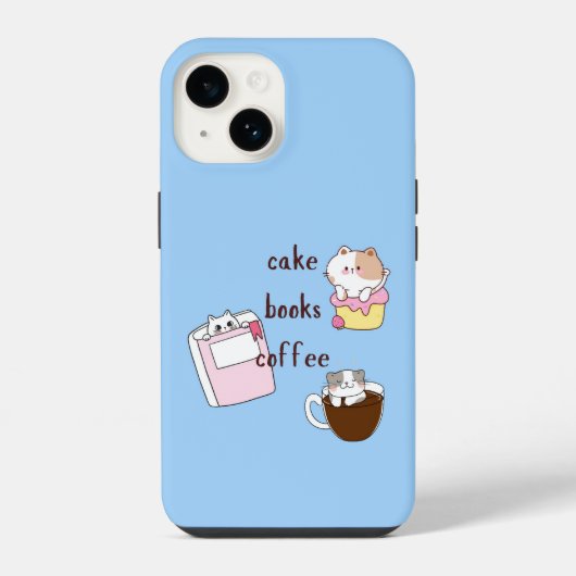 Cake Books Koffie iPhone Hoesje (Achterkant)