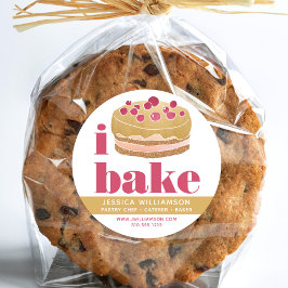 Cake Bourgogne Rood Goud Gebak Chef Bake Bold Type Ronde Sticker