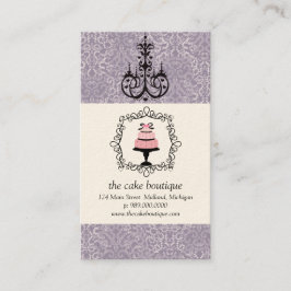 Cake Boutique Fancy Violet Damask Visitekaartjes