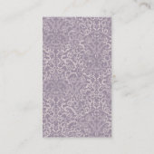 Cake Boutique Fancy Violet Damask Visitekaartjes (Achterkant)