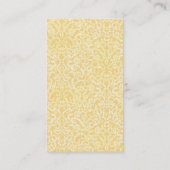 Cake Boutique Fancy Yellow Damask Visitekaartjes (Achterkant)
