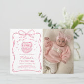 Cake Bow Girls wil gewoon een verjaardagsfoto zijn Kaart (Staand voorkant)