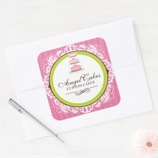 Cake Box Verpakking Stickers (Envelop)