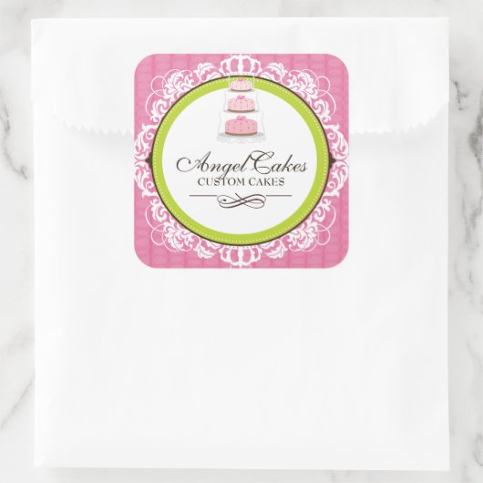 Cake Box Verpakking Stickers (Tas)