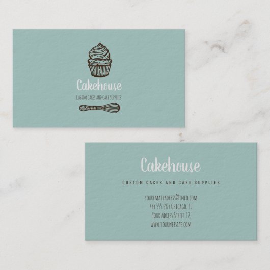 Cake Business Bakery Visitekaartje (Voorkant / Achterkant)