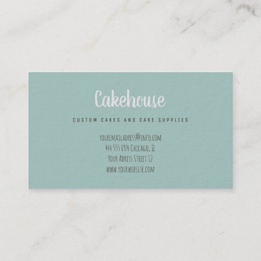 Cake Business Bakery Visitekaartje (Achterkant)