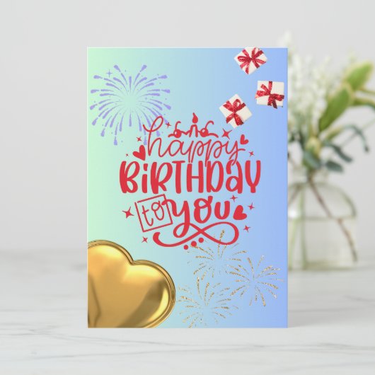 Cake & Candles Kaart (Staand voorkant)