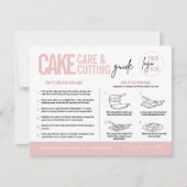 Cake Care & Cutting Guide V2, Cake Serving Guide Bedankkaart (Voorkant)