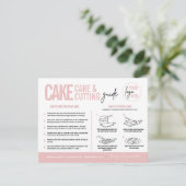 Cake Care & Cutting Guide V2, Cake Serving Guide Bedankkaart (Staand voorkant)