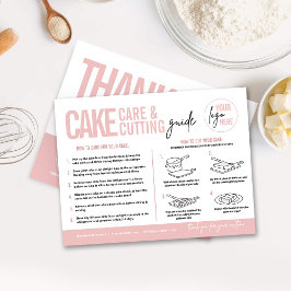 Cake Care & Cutting Guide v3, Cake Serving Guide Briefkaart