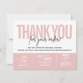 Cake Care Guide Kaart, Cake Care Instructies Bedankkaart (Achterkant)