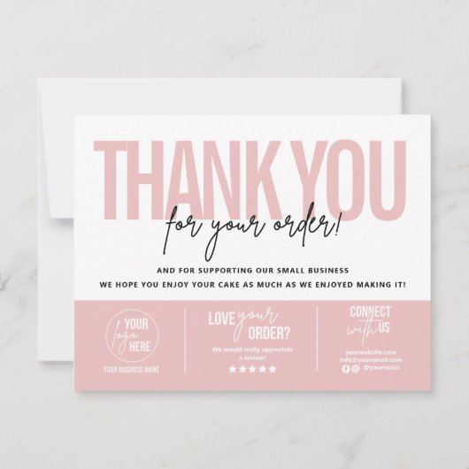 Cake Care Guide Kaart, Cake Care Instructies Bedankkaart (Achterkant)