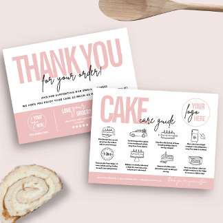 Cake Care Guide, V2 Cake Care Instructies Briefkaart
