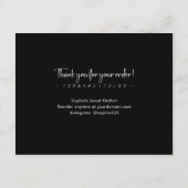 Cake Care Instructions Minimalist Text Bedankkaart (Achterkant)