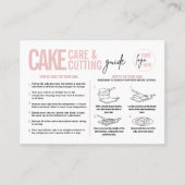 Cake Care & Snijgids, Cake Serving Guide Visitekaartje (Voorkant)