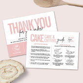 Cake Care & Snijgids, Cake Serving Guide Visitekaartje
