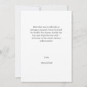 Cake Carnaval: Een zoete 16e verjaardagskaart Kaart (Achterkant)