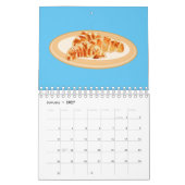Cake cartoon illustratie kalender (Jan 2027)
