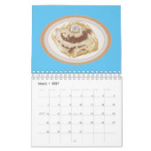 Cake cartoon illustratie kalender (Mar 2027)