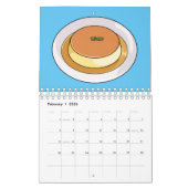 Cake cartoon illustratie kalender (Feb 2026)
