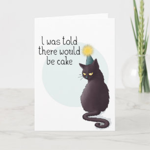 Cake Cat Verjaardag Kaart