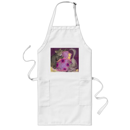 Cake Cats Apron Lang Schort (Voorkant)