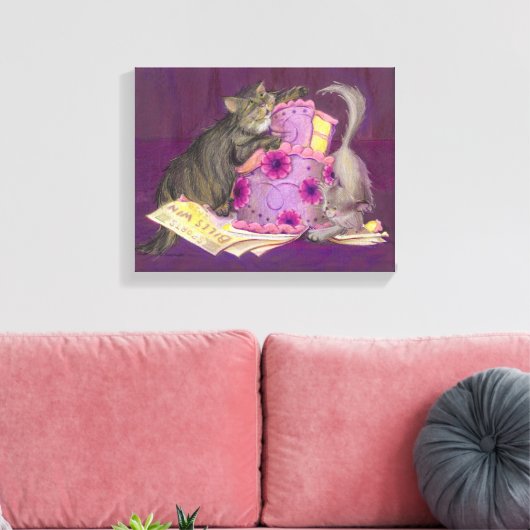 Cake Cats Collectie Canvas Afdruk (Insitu (Woonkamer))