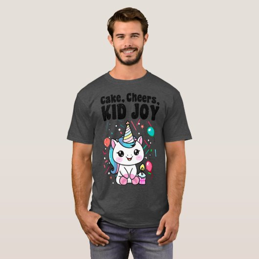 Cake cheers kind joy t-shirt (Voorkant volledig)