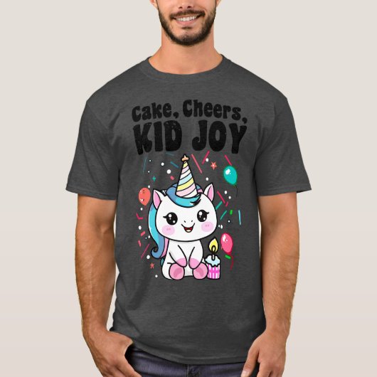 Cake cheers kind joy t-shirt (Voorkant)